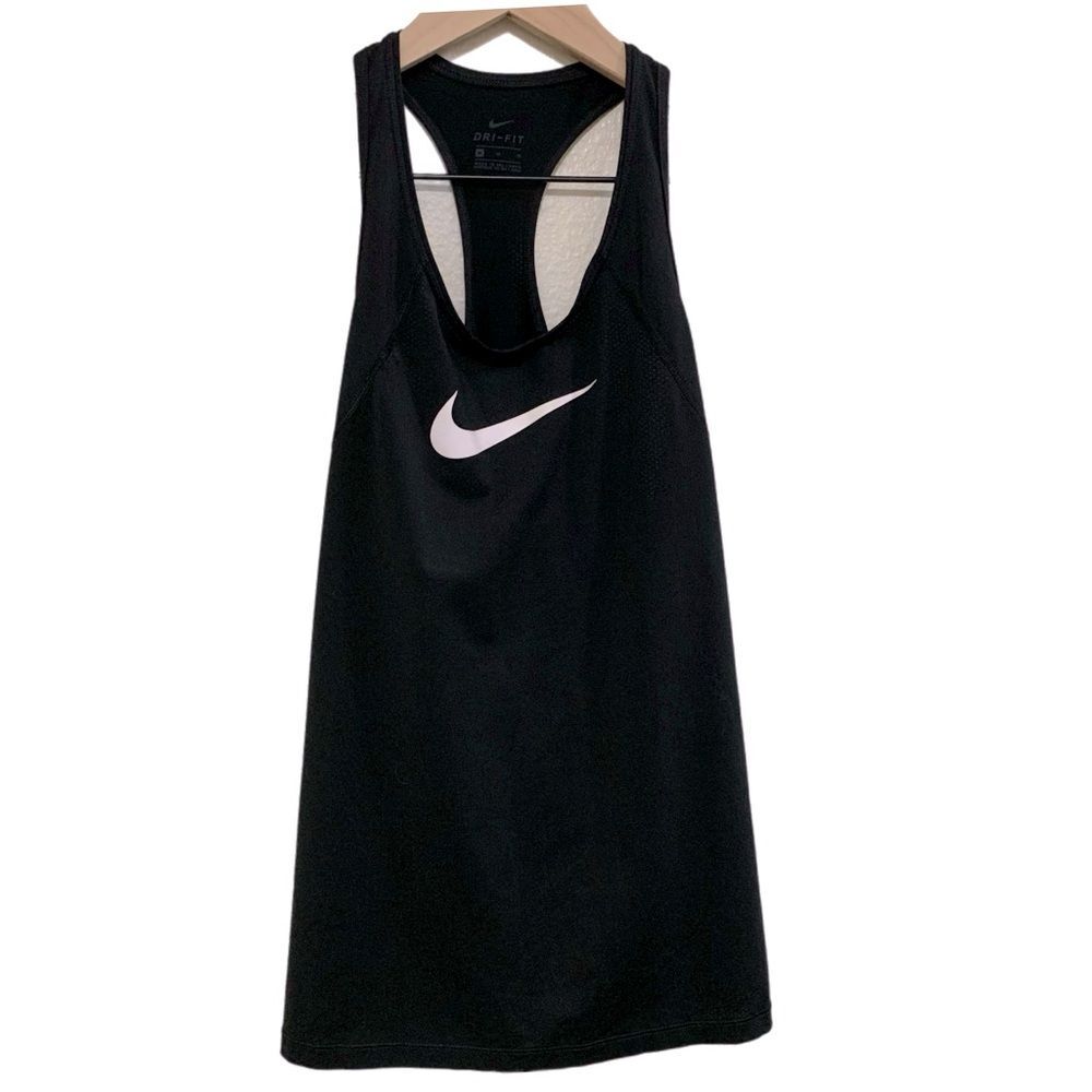 NIKE Dri-Fit Racer Back Center Swoosh Tank Top Women’s Black M.